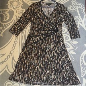 3/4 sleeve Printed Dress